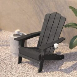 Flash Furniture Newport Adirondack Chair With Cup Holder, Weather Resistant HDPE Adirondack Chair -Flash Furniture Shop GUEST e5770090 19e6 4376 af86 69b8d38e8293