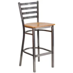 Flash Furniture Clear Coated Ladder Back Metal Restaurant Barstool -Flash Furniture Shop GUEST e5916e84 aeed 4b6c 8c3c 302e050de374