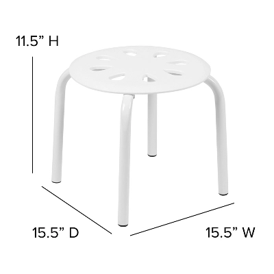 Flash Furniture Plastic Nesting Stack Stools, 11.5"Height (5 Pack) 4 Flash Furniture Plastic Nesting Stack Stools, 11.5"Height (5 Pack) - Image 4