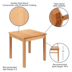 Flash Furniture Kids Natural Solid Wood Table And Chair Set For Classroom, Playroom, Kitchen -Flash Furniture Shop GUEST e5a73c9b d6bc 4c93 914c a3c34aa32636