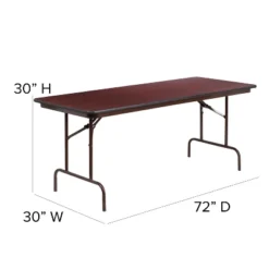 Flash Furniture 6-Foot Mahogany Melamine Laminate Folding Banquet Table -Flash Furniture Shop GUEST e608524e 6260 4006 bdee 8da87f5007d0