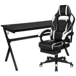 Flash Furniture Gaming Desk With Cup Holder/Headphone Hook/Removable Mousepad Top & Reclining Back/Arms Gaming Chair With Footrest 30 Flash Furniture Gaming Desk With Cup Holder/Headphone Hook/Removable Mousepad Top & Reclining Back/Arms Gaming Chair With Footrest -Flash Furniture Shop GUEST e83372ce 1d7b 4bba b0a1 0286982c596f
