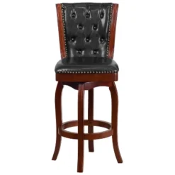 Flash Furniture 30'' High Wood Barstool With Button Tufted Back And LeatherSoft Swivel Seat -Flash Furniture Shop GUEST e88f7f0c f0c5 41c7 a2dc 73a637e8779e