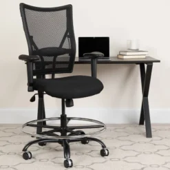 HERCULES Series 400 Lb. Capacity Big & Tall Drafting Chair Black Mesh - Flash Furniture 13 HERCULES Series 400 Lb. Capacity Big & Tall Drafting Chair Black Mesh - Flash Furniture -Flash Furniture Shop GUEST e8e454ed 1918 4399 9b9f a6a0e8921ce6