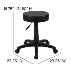 Flash Furniture Black Adjustable Doctors Stool On Wheels With Ergonomic Molded Seat 11 Flash Furniture Black Adjustable Doctors Stool On Wheels With Ergonomic Molded Seat -Flash Furniture Shop GUEST e9e7ca19 a80f 40b4 9ff5 c0dccb2d79f0
