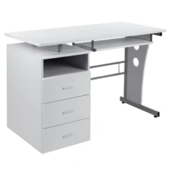 Flash Furniture Computer Desk With Three Drawer Single Pedestal And Pull-Out Keyboard Tray -Flash Furniture Shop GUEST ea099a35 e9bb 4fcd 9442 19e7ab056f1a