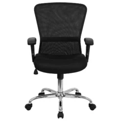 Flash Furniture Mid-Back Black Mesh Contemporary Swivel Task Office Chair With Chrome Base And Adjustable Arms 5 Flash Furniture Mid-Back Black Mesh Contemporary Swivel Task Office Chair With Chrome Base And Adjustable Arms -Flash Furniture Shop GUEST eac39258 dcba 40f6 afab 93850264208e