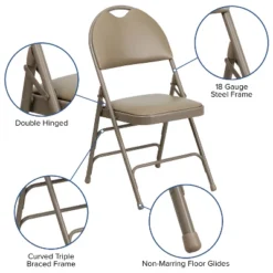 Flash Furniture 4 Pack HERCULES Series Extra Large Ultra-Premium Triple Braced Metal Folding Chair With Easy-Carry Handle -Flash Furniture Shop GUEST eaf33271 d05b 4abb b375 1c82b52d426a