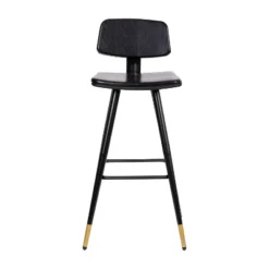Flash Furniture Kora Commercial Grade Low Back Barstools-LeatherSoft Upholstery-Iron Frame-Integrated Footrest-Gold Tipped Legs-Set Of 2 -Flash Furniture Shop GUEST eb0921ac 92ea 4808 b8ef 3a49686512da