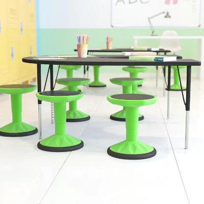 Flash Furniture Carter Adjustable Height Kids Flexible Active Stool For Classroom And Home With Non-Skid Bottom, 14" - 18" Seat Height 1 Flash Furniture Carter Adjustable Height Kids Flexible Active Stool For Classroom And Home With Non-Skid Bottom, 14" - 18" Seat Height