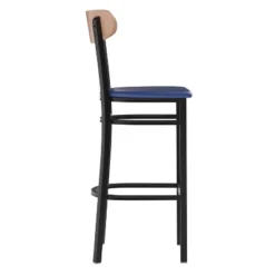 Flash Furniture Wright Commercial Grade Barstool With 500 LB. Capacity Steel Frame, Solid Wood Seat, And Boomerang Back -Flash Furniture Shop GUEST ec51ff53 7dd6 438c ac14 a82a1cff87da