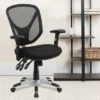 Flash Furniture Mid-Back Black Mesh Multifunction Swivel Ergonomic Task Office Chair With Adjustable Arms