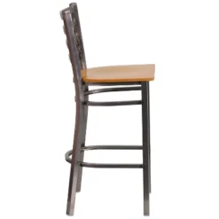 Flash Furniture Clear Coated Ladder Back Metal Restaurant Barstool -Flash Furniture Shop GUEST ed5b592a e74a 4b23 8560 6bb4f7252c54