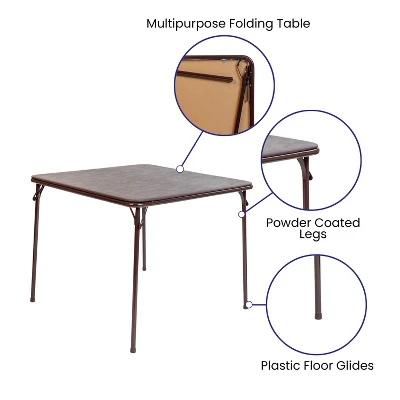 Flash Furniture Folding Card Table - Lightweight Portable Folding Table With Collapsible Legs 7 Flash Furniture Folding Card Table - Lightweight Portable Folding Table With Collapsible Legs - Image 7
