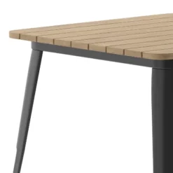 Flash Furniture Declan Commercial Grade Indoor/Outdoor Dining Table, 31.5" Square All Weather Poly Resin Top With Steel Base -Flash Furniture Shop GUEST ee608c44 8f25 4e5c b1e3 e670ac598588