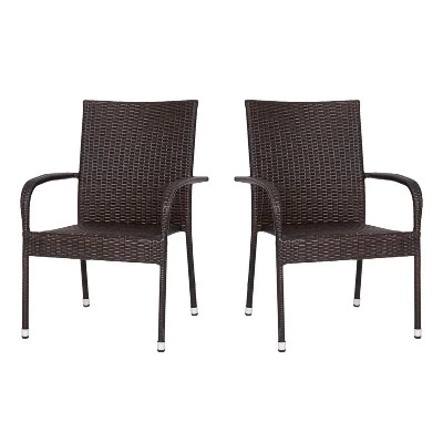Flash Furniture Maxim Indoor/Outdoor Wicker Dining Chairs With Fade & Weather-Resistant Steel Frames For Patio And Deck 11 Flash Furniture Maxim Indoor/Outdoor Wicker Dining Chairs With Fade & Weather-Resistant Steel Frames For Patio And Deck - Image 11