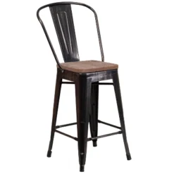 Flash Furniture 24" High Metal Counter Height Stool With Back And Wood Seat 27 Flash Furniture 24" High Metal Counter Height Stool With Back And Wood Seat -Flash Furniture Shop GUEST eea05fcc 651d 436a 97b5 c6164bd84c3e