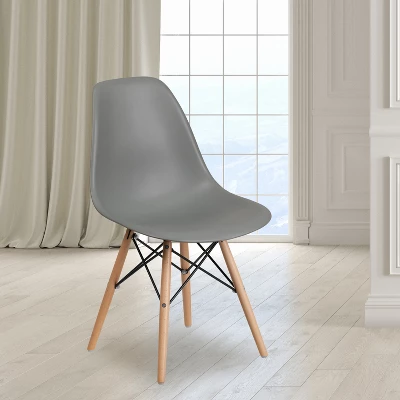 Flash Furniture Elon Series Plastic Chair With Wooden Legs 1 Flash Furniture Elon Series Plastic Chair With Wooden Legs