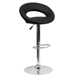 Flash Furniture Contemporary Vinyl Rounded Orbit-Style Back Adjustable Height Barstool With Chrome Base -Flash Furniture Shop GUEST ef5e8aaf e9e3 40f7 9acb 6e52291be492