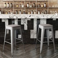 Flash Furniture Cierra Set Of 4 Commercial Grade 30" High Backless Metal Indoor Bar Height Stools With All-Weather Poly Resin Seats 16 Flash Furniture Cierra Set Of 4 Commercial Grade 30" High Backless Metal Indoor Bar Height Stools With All-Weather Poly Resin Seats -Flash Furniture Shop GUEST efc8f830 48b9 482f 8cf6 fddbcbb9599c