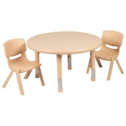 Flash Furniture 33" Round Plastic Height Adjustable Activity Table Set With 2 Chairs 14 Flash Furniture 33" Round Plastic Height Adjustable Activity Table Set With 2 Chairs -Flash Furniture Shop GUEST f0585844 7f3c 489b a343 8c77ded8eae9