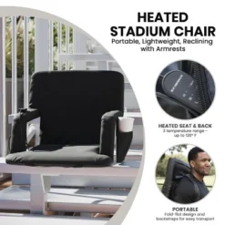 Flash Furniture Malta Portable Heated Reclining Stadium Chair With Armrests, Heated Padded Back & Heated Seat With Dual Storage Pockets And Backpack Straps -Flash Furniture Shop GUEST f229c872 ad95 4eb4 976c 59f970b72b3a