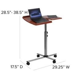 Angle And Height Adjustable Mobile Laptop Computer Table Cherry Top - Flash Furniture -Flash Furniture Shop GUEST f2b24e56 d195 4149 b466 bc7628074401