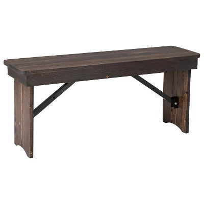 Flash Furniture HERCULES Series 40" X 12" Solid Pine Folding Farm Bench 14 Flash Furniture HERCULES Series 40" X 12" Solid Pine Folding Farm Bench - Image 14