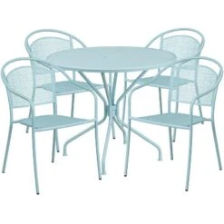 Flash Furniture Oia Commercial Grade 35.25" Round Indoor-Outdoor Steel Patio Table Set With 4 Round Back Chairs 24 Flash Furniture Oia Commercial Grade 35.25" Round Indoor-Outdoor Steel Patio Table Set With 4 Round Back Chairs -Flash Furniture Shop GUEST f2d7fe7a 35a6 41da b682 eca32db5edba