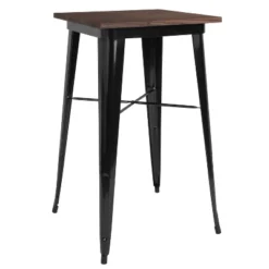 Flash Furniture 23.5" Square Metal Indoor Bar Height Table With Rustic Wood Top -Flash Furniture Shop GUEST f5183907 0876 46cf 9af1 705bf482611b