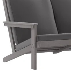 Flash Furniture Charlestown All-Weather Poly Resin Wood Adirondack Style Deep Seat Patio Loveseat With Cushions -Flash Furniture Shop GUEST f5453d51 62d1 4ca0 8f4b f618351b3687