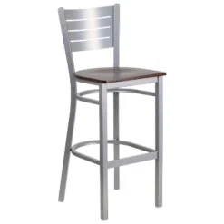 Flash Furniture Silver Slat Back Metal Restaurant Barstool -Flash Furniture Shop GUEST f5568b91 1966 428c 855e 4b4daaba1f0a