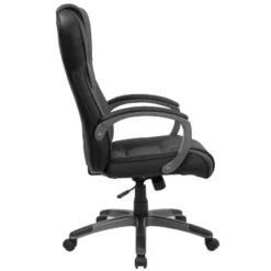 Flash Furniture High Back Black LeatherSoft Executive Swivel Office Chair With Titanium Nylon Base And Loop Arms -Flash Furniture Shop GUEST f585886a 0947 49f7 82e1 94a3ad02bb50