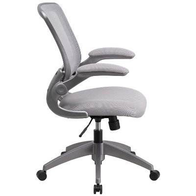 Flash Furniture Mid-Back Mesh Swivel Ergonomic Task Office Chair With Gray Frame And Flip-Up Arms 7 Flash Furniture Mid-Back Mesh Swivel Ergonomic Task Office Chair With Gray Frame And Flip-Up Arms - Image 7