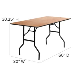 Flash Furniture 5-Foot Rectangular Wood Folding Banquet Table With Clear Coated Finished Top -Flash Furniture Shop GUEST f9d9d1bd c147 4e9f 92e0 3ea56671b2d8