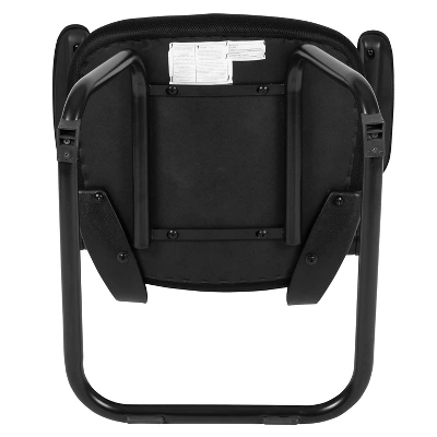 Flash Furniture Black Mesh Sled Base Side Reception Chair With Flip-Up Arms 9 Flash Furniture Black Mesh Sled Base Side Reception Chair With Flip-Up Arms - Image 9