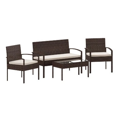 Flash Furniture Aransas Series 4 Piece Patio Set With Steel Frame And Cushions 12 Flash Furniture Aransas Series 4 Piece Patio Set With Steel Frame And Cushions - Image 12