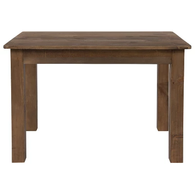 Flash Furniture 46" X 30" Rectangular Solid Pine Farm Dining Table 6 Flash Furniture 46" X 30" Rectangular Solid Pine Farm Dining Table - Image 6