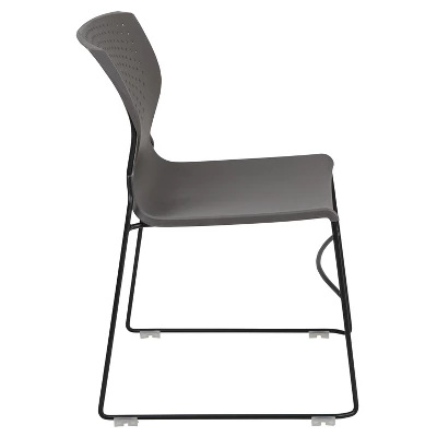 Flash Furniture HERCULES Series 661 Lb. Capacity Gray Full Back Stack Chair With Black Powder Coated Frame 11 Flash Furniture HERCULES Series 661 Lb. Capacity Gray Full Back Stack Chair With Black Powder Coated Frame - Image 11