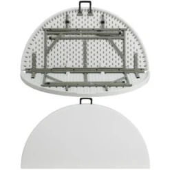 Flash Furniture 4-Foot Round Bi-Fold Granite White Plastic Banquet And Event Folding Table With Carrying Handle 9 Flash Furniture 4-Foot Round Bi-Fold Granite White Plastic Banquet And Event Folding Table With Carrying Handle -Flash Furniture Shop GUEST fb130b4a 7d18 4d03 9609 cb61f3edee98