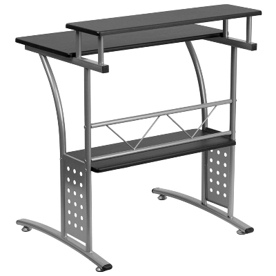 Clifton Computer Desk Black - Flash Furniture 1 Clifton Computer Desk Black - Flash Furniture