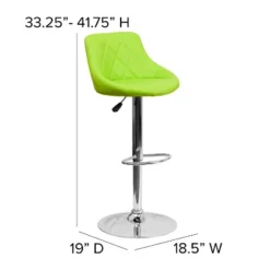 Flash Furniture Contemporary Vinyl Bucket Seat Adjustable Height Barstool With Diamond Pattern Back And Chrome Base -Flash Furniture Shop GUEST fb8cc128 0ddc 4346 8f80 0a8c321e3efc