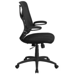 Flash Furniture High Back Black Mesh Executive Swivel Ergonomic Office Chair With Adjustable Lumbar, 2-Paddle Control And Flip-Up Arms -Flash Furniture Shop GUEST fbbd1a4f ed9e 4964 ba68 634b618f3a62