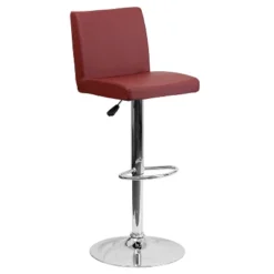 Flash Furniture Contemporary Vinyl Adjustable Height Barstool With Panel Back And Chrome Base -Flash Furniture Shop GUEST fc29998f 7b46 4aed 918f c54eb690828a