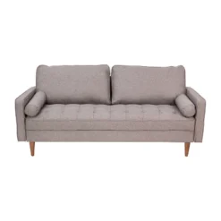 Flash Furniture Hudson Mid-Century Modern Sofa With Tufted Upholstery & Solid Wood Legs -Flash Furniture Shop GUEST fc51660a cc4e 4e3e becc 80d3b9c1a36b