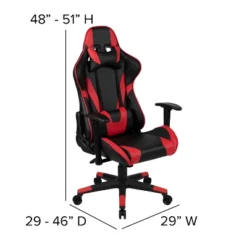 Flash Furniture X20 Gaming Chair Racing Office Ergonomic Computer PC Adjustable Swivel Chair With Fully Reclining Back In Red LeatherSoft -Flash Furniture Shop GUEST fc54d135 e396 45b2 9482 01a7d67f6d65