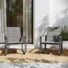Flash Furniture Brazos Set Of 2 Outdoor Rocking Chairs With Flex Comfort Material And Metal Frame
