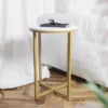 Flash Furniture Hampstead Collection End Table - Modern Laminate Accent Table With Crisscross Frame