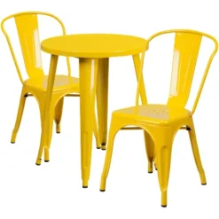 Flash Furniture Commercial Grade 24" Round Metal Indoor-Outdoor Table Set With 2 Cafe Chairs 14 Flash Furniture Commercial Grade 24" Round Metal Indoor-Outdoor Table Set With 2 Cafe Chairs -Flash Furniture Shop GUEST fe5a4421 8d4a 4618 ae43 0920e8d9ccd9