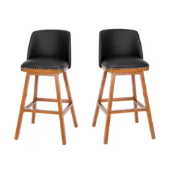 Flash Furniture Julia Set Of 2 Transitional Upholstered Barstools With Nailhead Trim And Solid Wood Frames -Flash Furniture Shop GUEST fef41a50 4a78 4c36 9e1f cc9e0cac0333